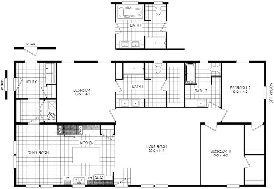 Floor plan for The Bryce - On 1 Acre Lot