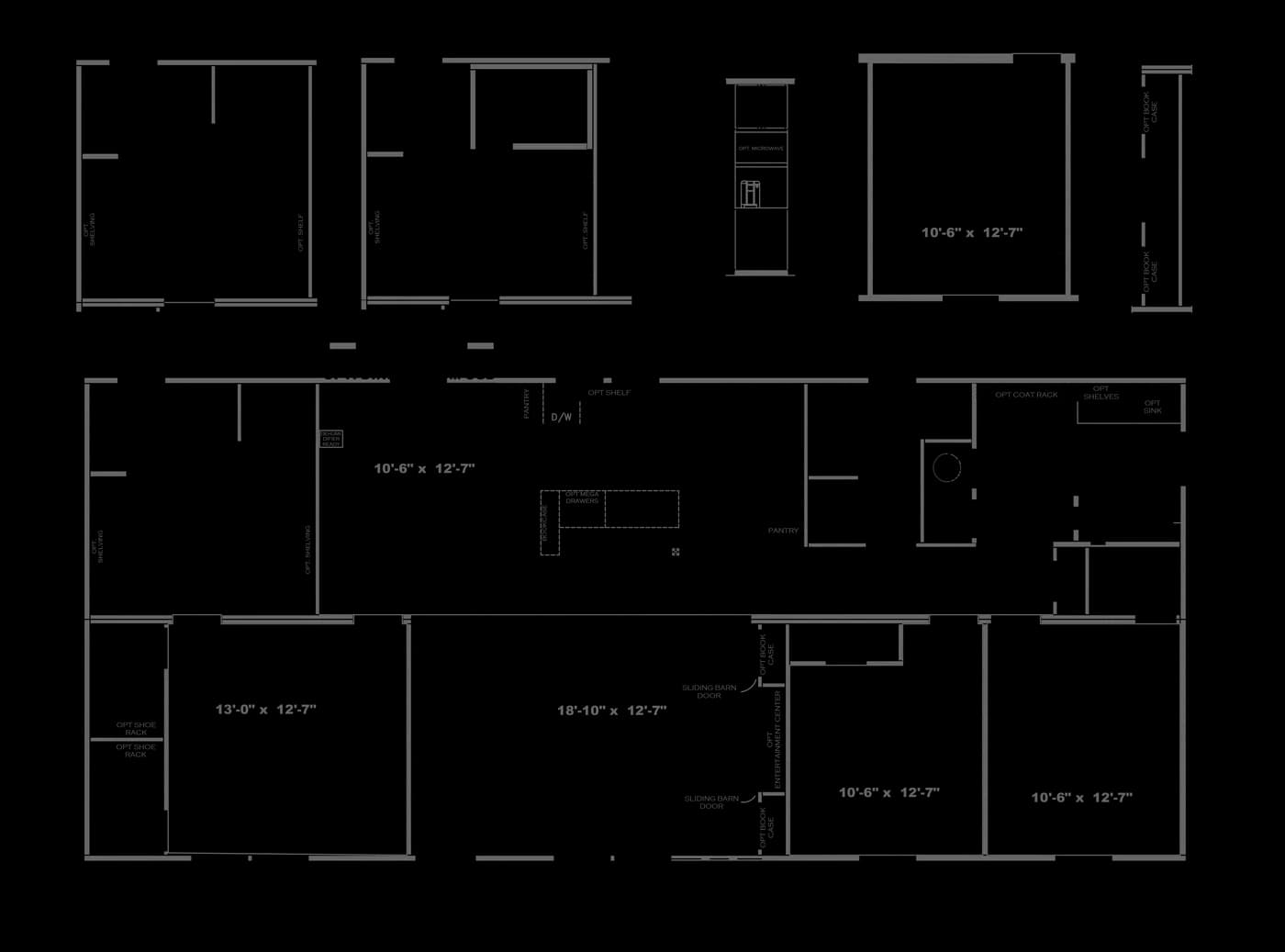The THE RESERVE 60 Floor Plan. This Manufactured Mobile Home features 3 bedrooms and 2 baths.
