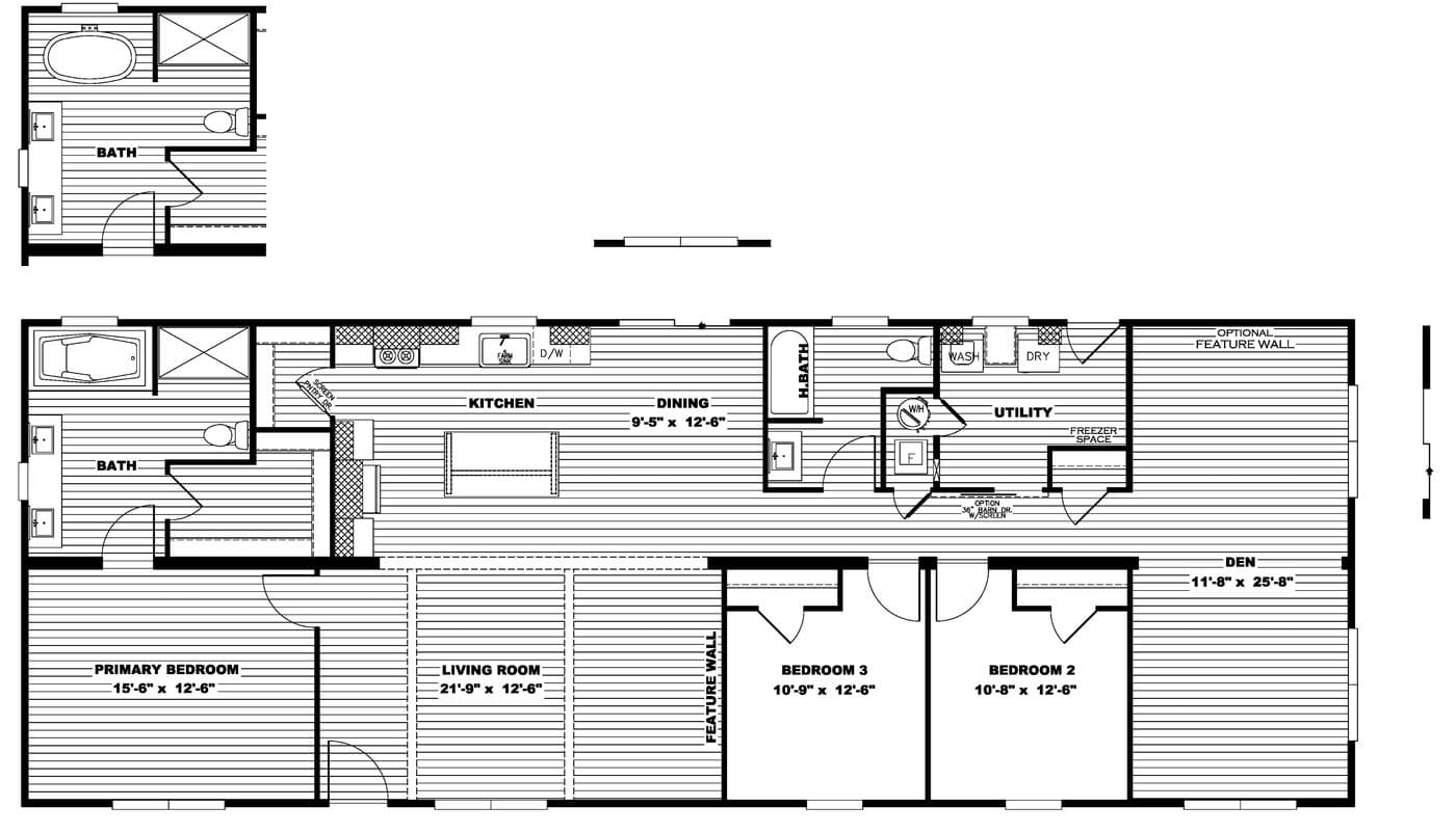Floor plan for FARM 3 FLEX DEN