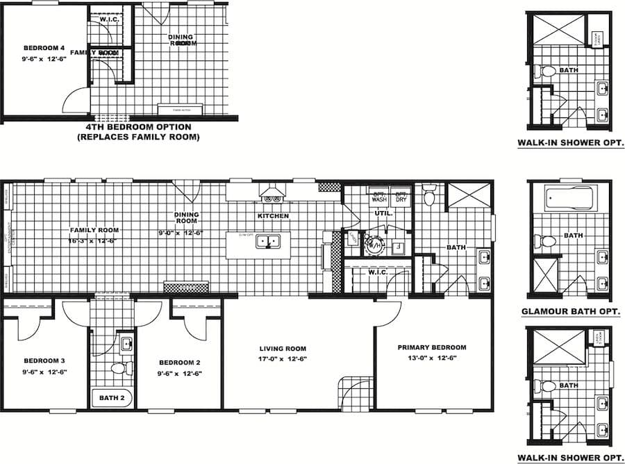 Floor plan for CLASSIC 56D