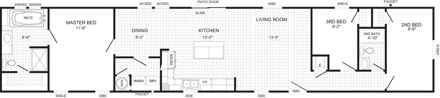 Floor plan for THE BANDIT