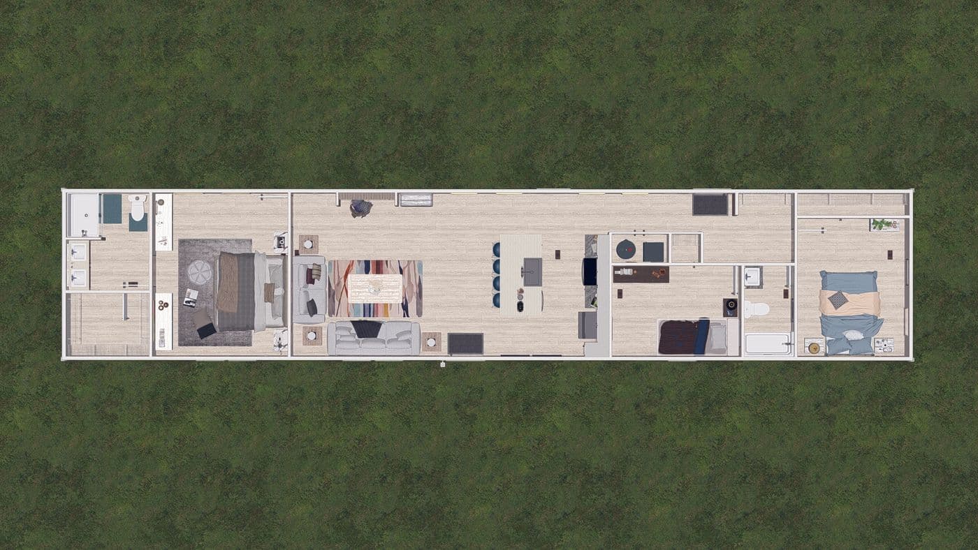 The MAYNARDVILLE CLASSIC 76 Floor Plan. This Manufactured Mobile Home features 3 bedrooms and 2 baths.