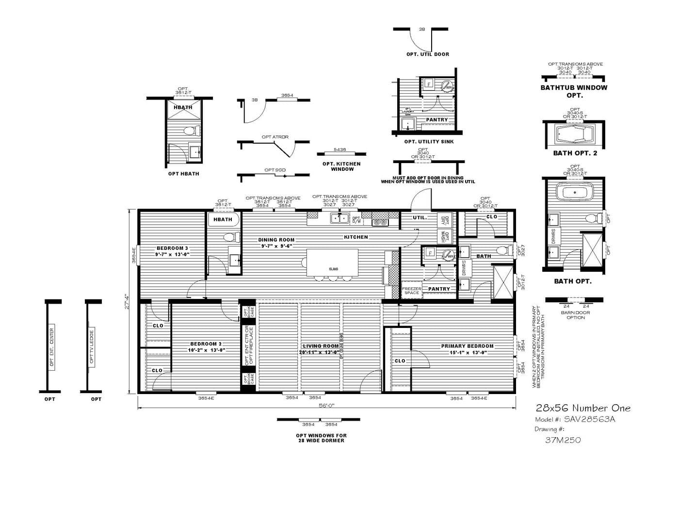 The NUMBER ONE Floor Plan. This Manufactured Mobile Home features 3 bedrooms and 2 baths.