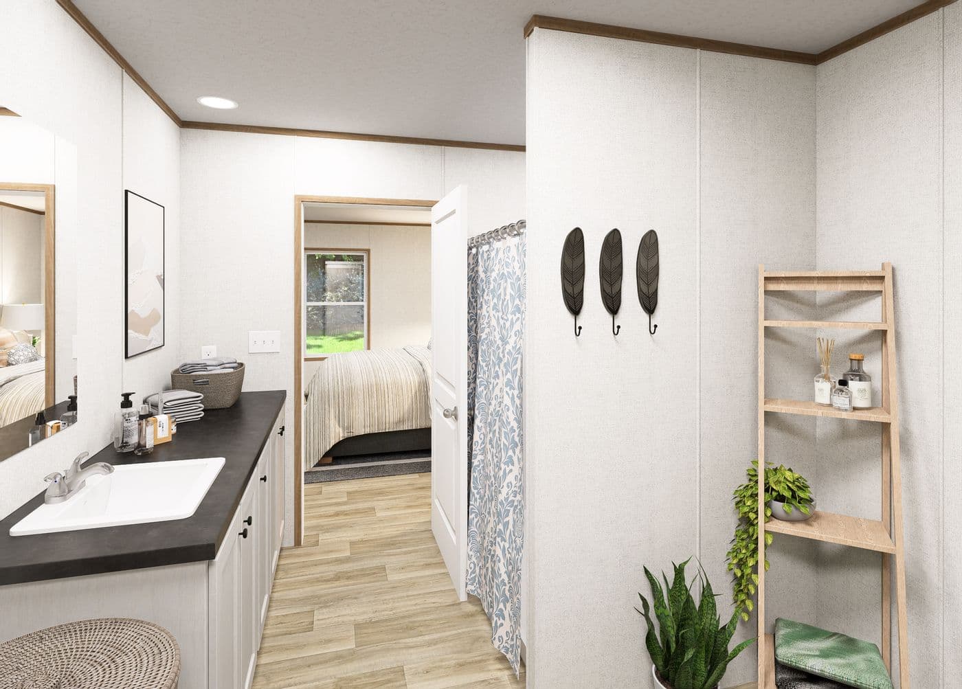 The HARBOR Primary Bathroom. This Manufactured Mobile Home features 3 bedrooms and 2 baths.