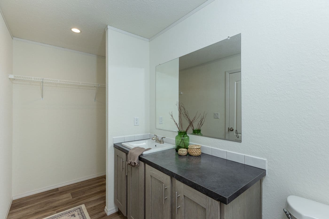 The LIFESTYLE 208 Primary Bathroom. This Manufactured Mobile Home features 3 bedrooms and 2 baths.