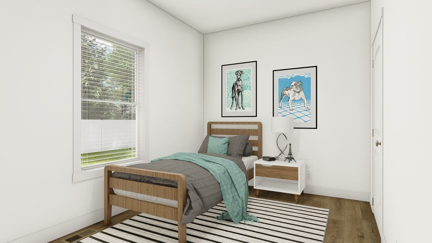 The HRR-2860-4C           ZEPPELIN Bedroom. This Manufactured Mobile Home features 4 bedrooms and 2 baths.