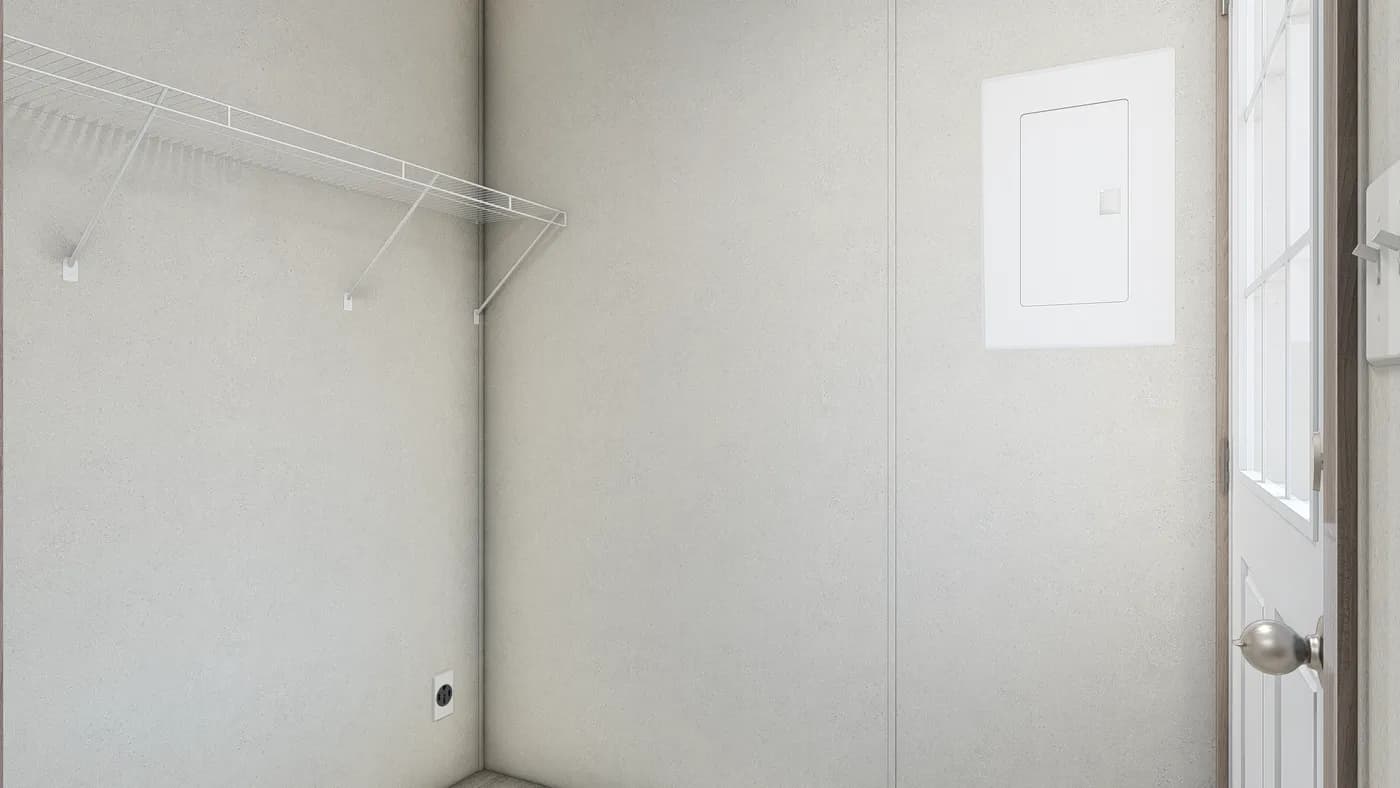 The 6016-4711 THE PULSE Utility Room. This Manufactured Mobile Home features 2 bedrooms and 2 baths.