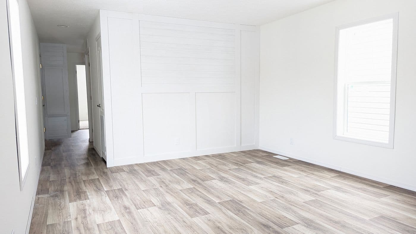 The RAMSEY 210-1 Living Room. This Manufactured Mobile Home features 2 bedrooms and 1 bath.