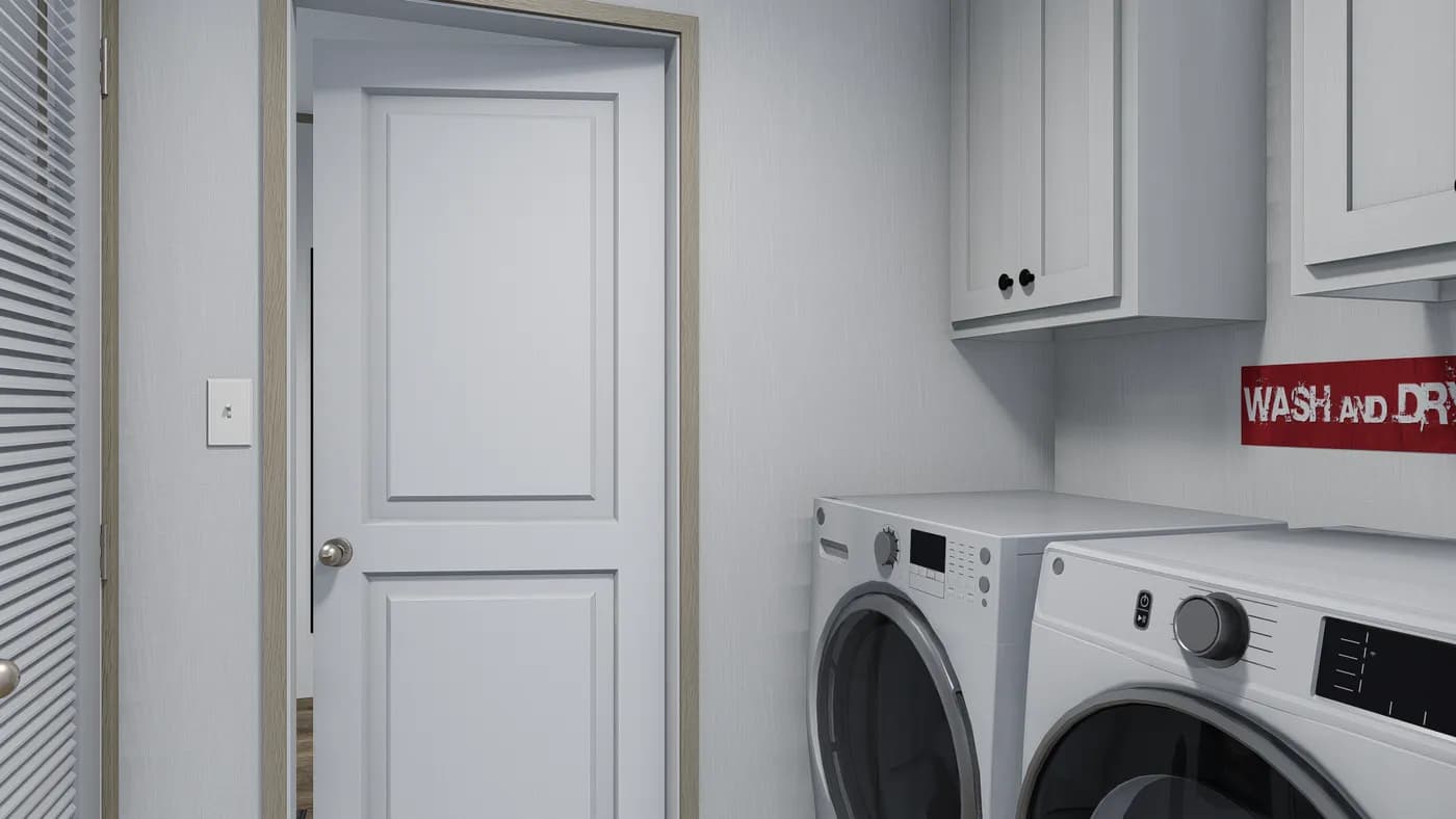 The HARTFORD Utility Room. This Manufactured Mobile Home features 3 bedrooms and 2 baths.