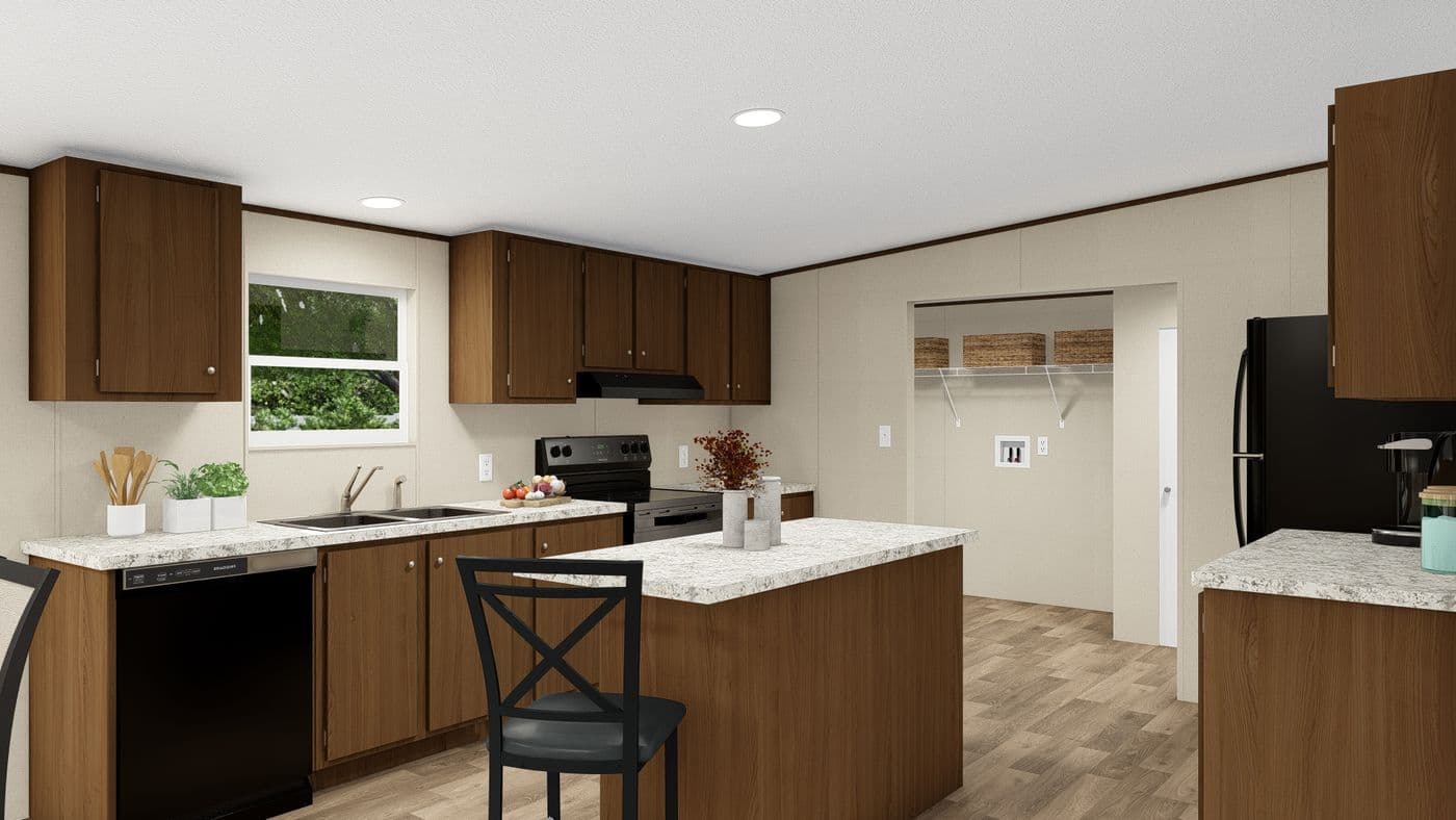 The PRIDE Kitchen. This Manufactured Mobile Home features 4 bedrooms and 2 baths.