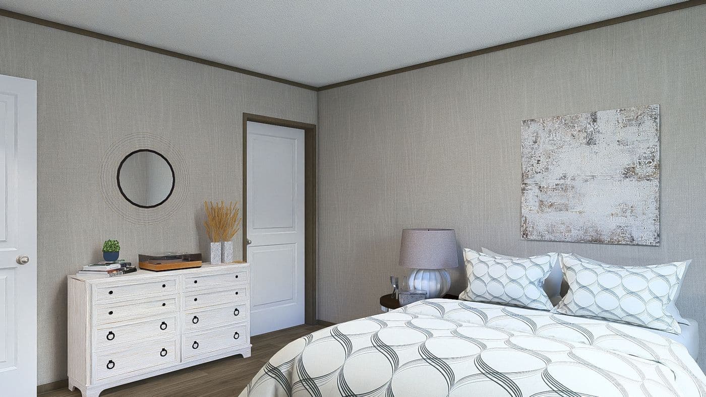 The MOROCCO Guest Bedroom. This Manufactured Mobile Home features 4 bedrooms and 2 baths.