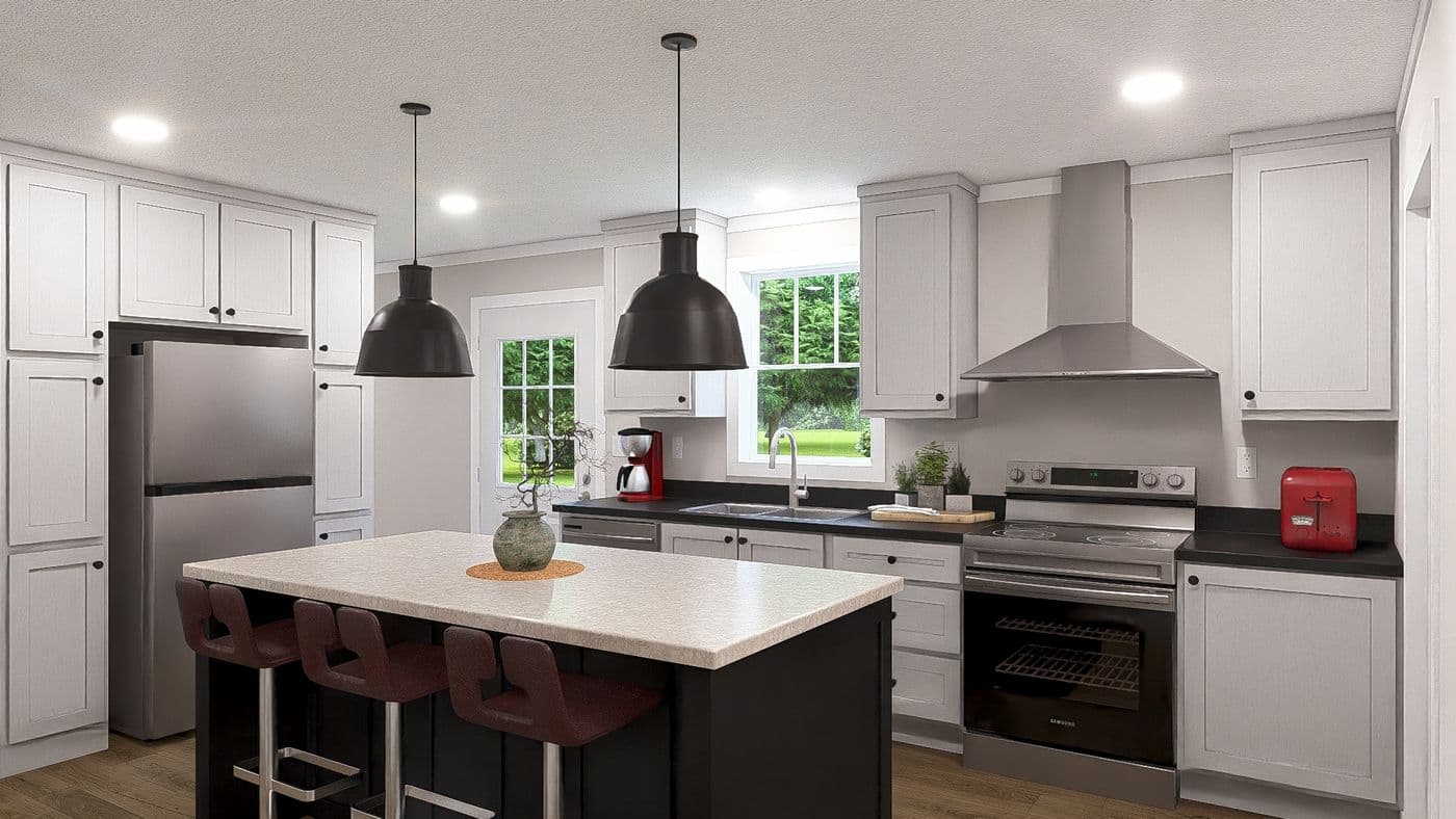 The SHOUT Kitchen. This Modular Home features 3 bedrooms and 2 baths.