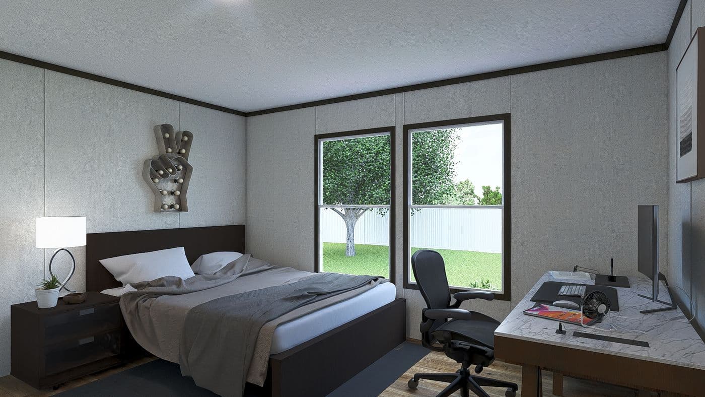 The DISCOVER Guest Bathroom. This Manufactured Mobile Home features 3 bedrooms and 2 baths.