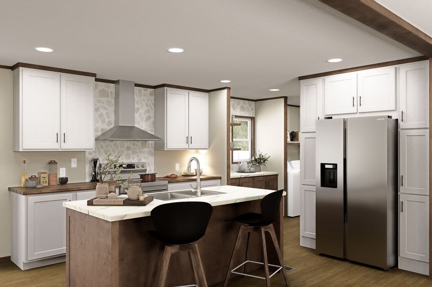 The MOROCCO Kitchen. This Manufactured Mobile Home features 4 bedrooms and 2 baths.