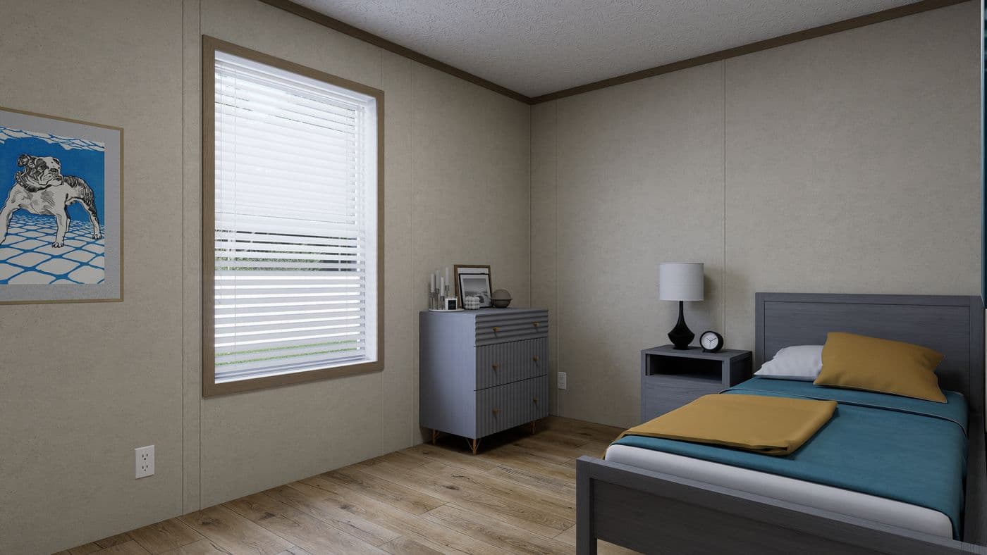 The 4828-CC51 PILLAR 48 Guest Bedroom. This Manufactured Mobile Home features 3 bedrooms and 2 baths.