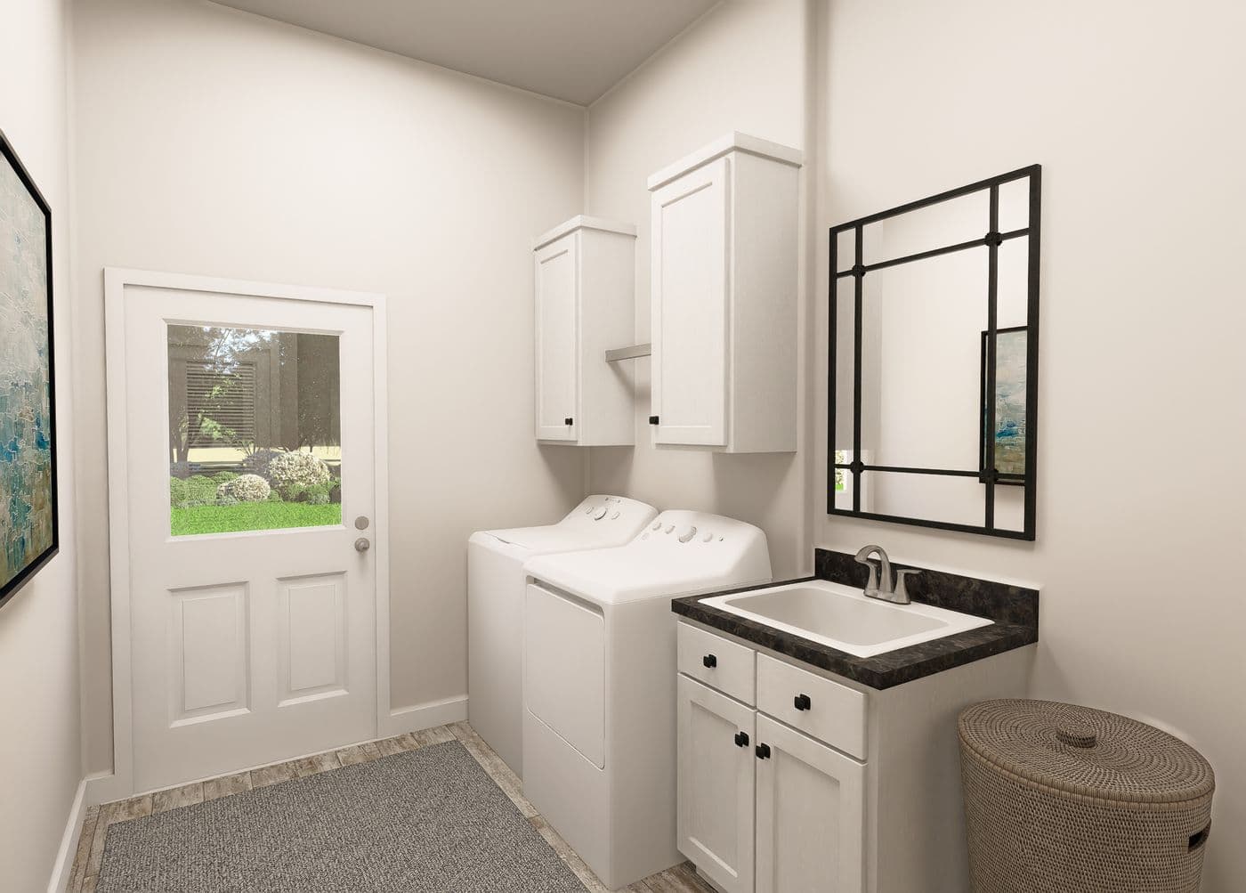 The ING601K WHITE PINE          GW Utility Room. This Manufactured Mobile Home features 3 bedrooms and 3 baths.