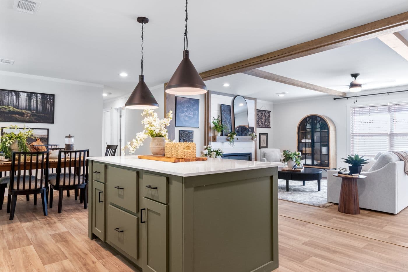 The FARM 4 FLEX ELITE Kitchen. This Manufactured Mobile Home features 4 bedrooms and 3 baths.