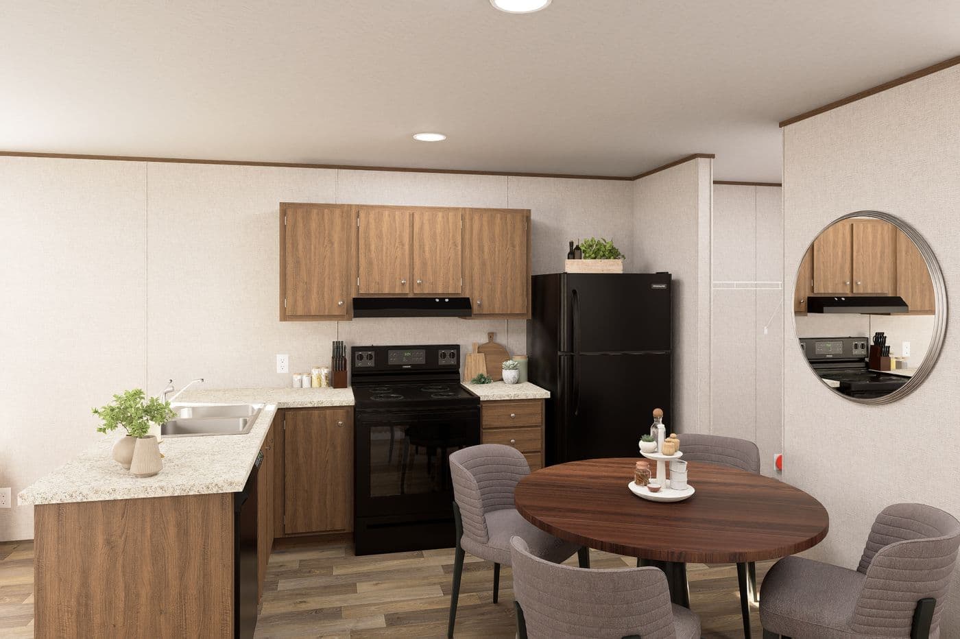 The DOGWOOD Kitchen. This Manufactured Mobile Home features 2 bedrooms and 2 baths.