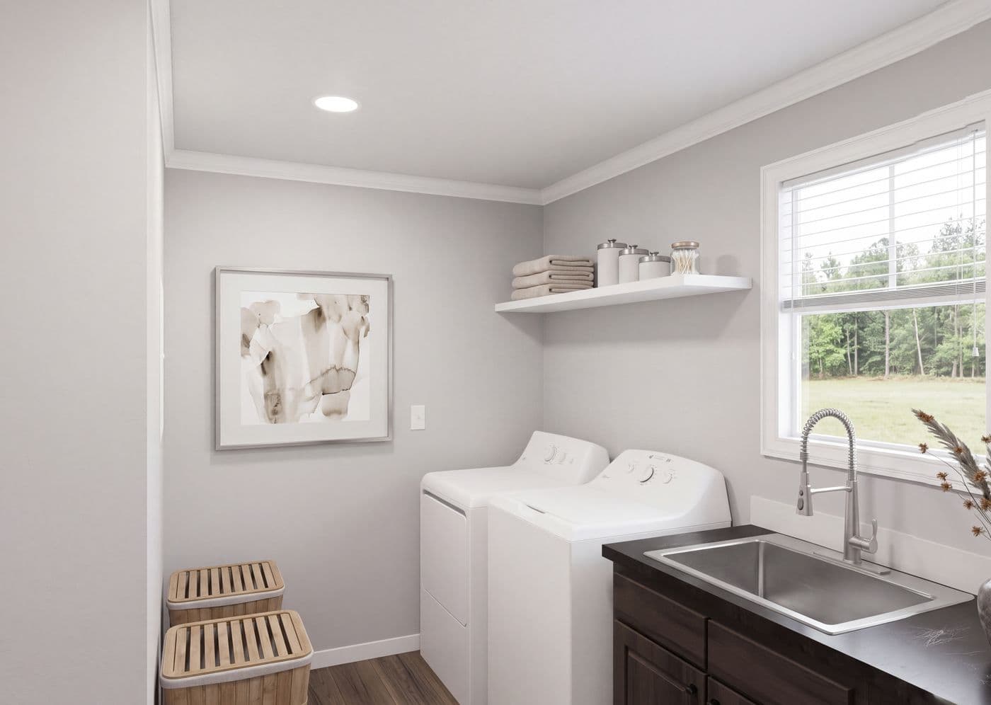 The THE ROOSEVELT Utility Room. This Manufactured Mobile Home features 4 bedrooms and 3 baths.