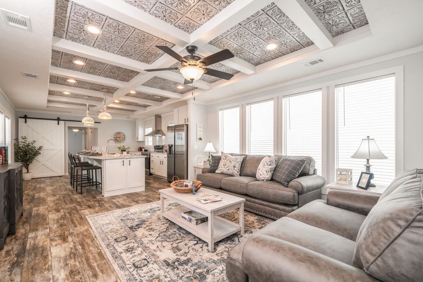 The THE DEWEY Living Room. This Manufactured Mobile Home features 3 bedrooms and 2 baths.