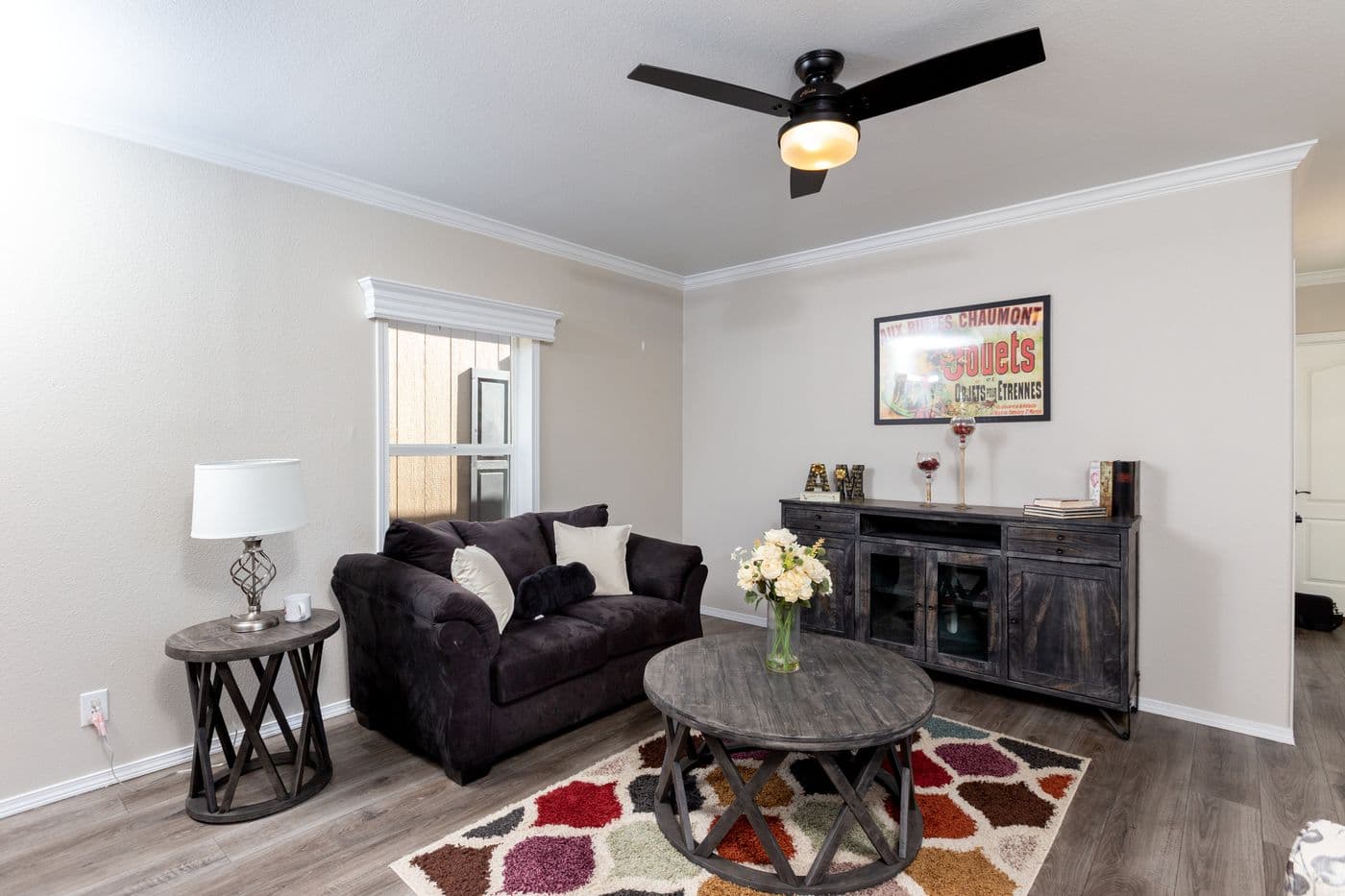 The K1668A Living Room. This Manufactured Mobile Home features 2 bedrooms and 2 baths.