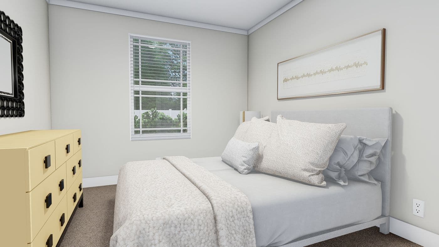 The SUNDANCE 48B Bedroom. This Manufactured Mobile Home features 3 bedrooms and 2 baths.