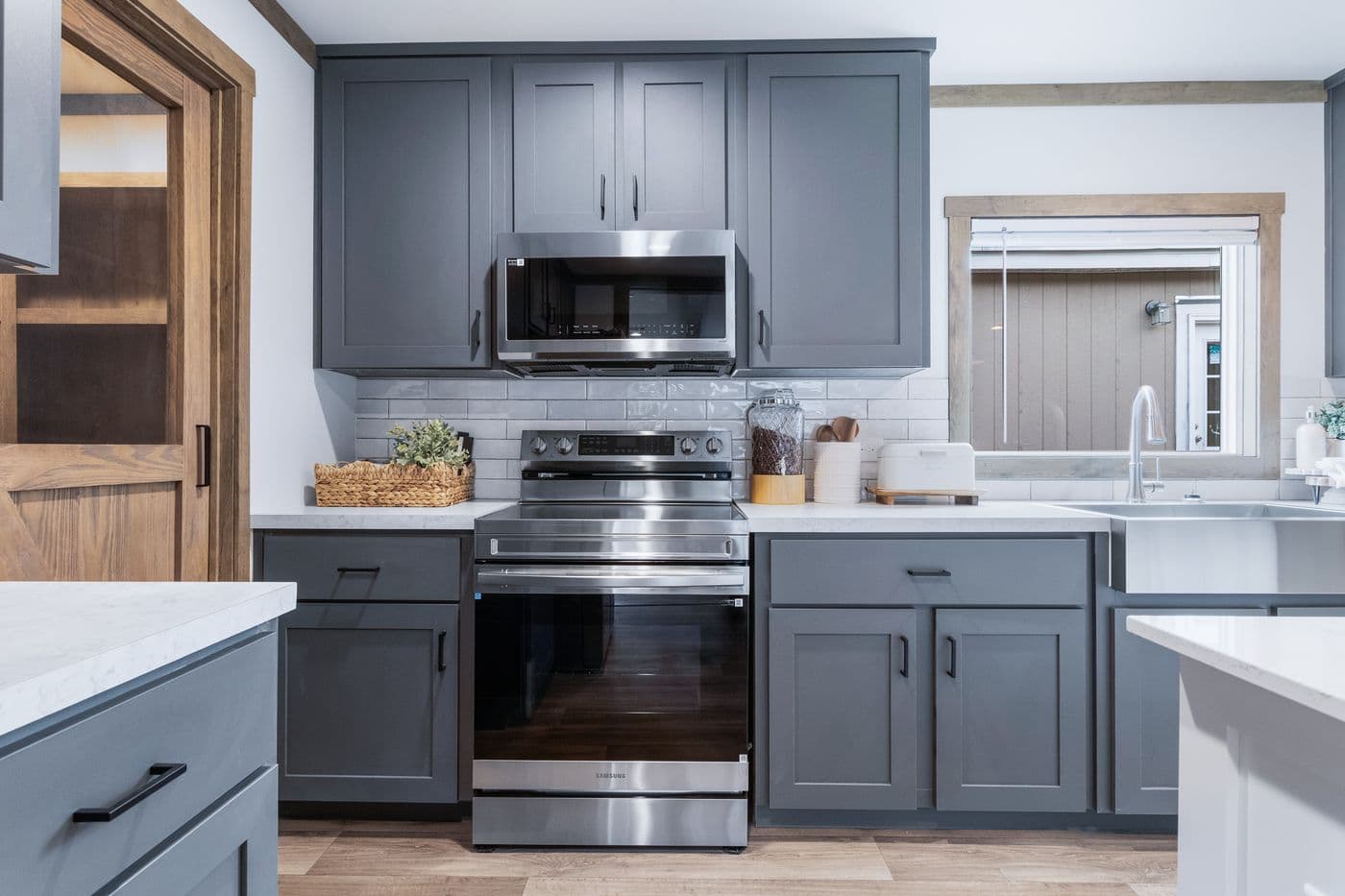 The FARM 3 FLEX Kitchen. This Manufactured Mobile Home features 3 bedrooms and 2 baths.