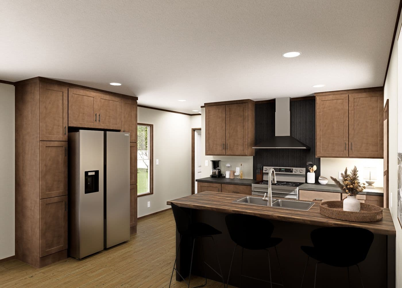 The MAGELLAN Kitchen. This Manufactured Mobile Home features 3 bedrooms and 2 baths.
