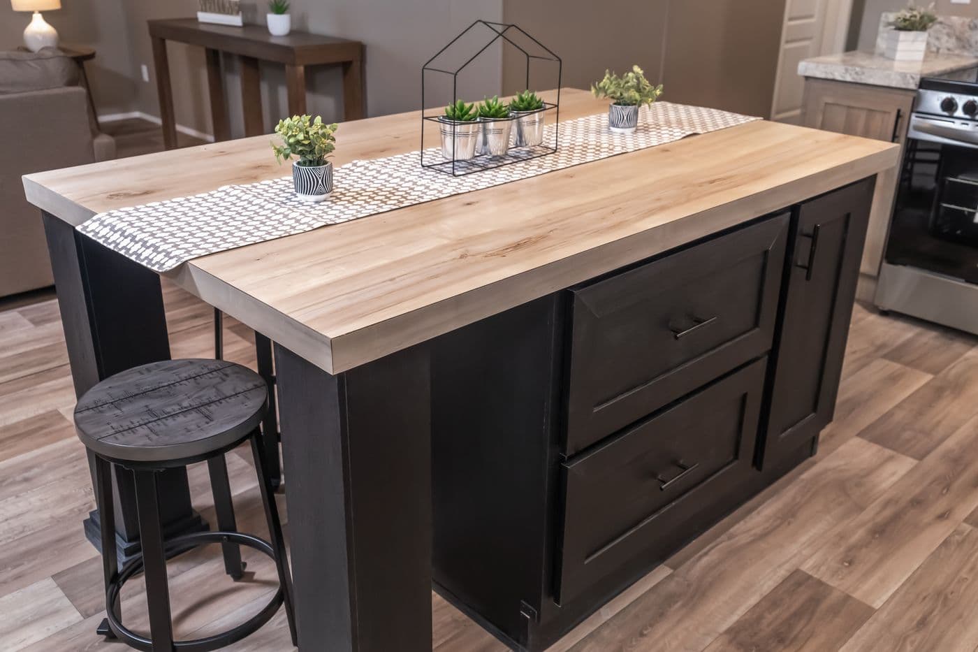 The TRADITION 56D Kitchen. This Manufactured Mobile Home features 3 bedrooms and 2 baths.