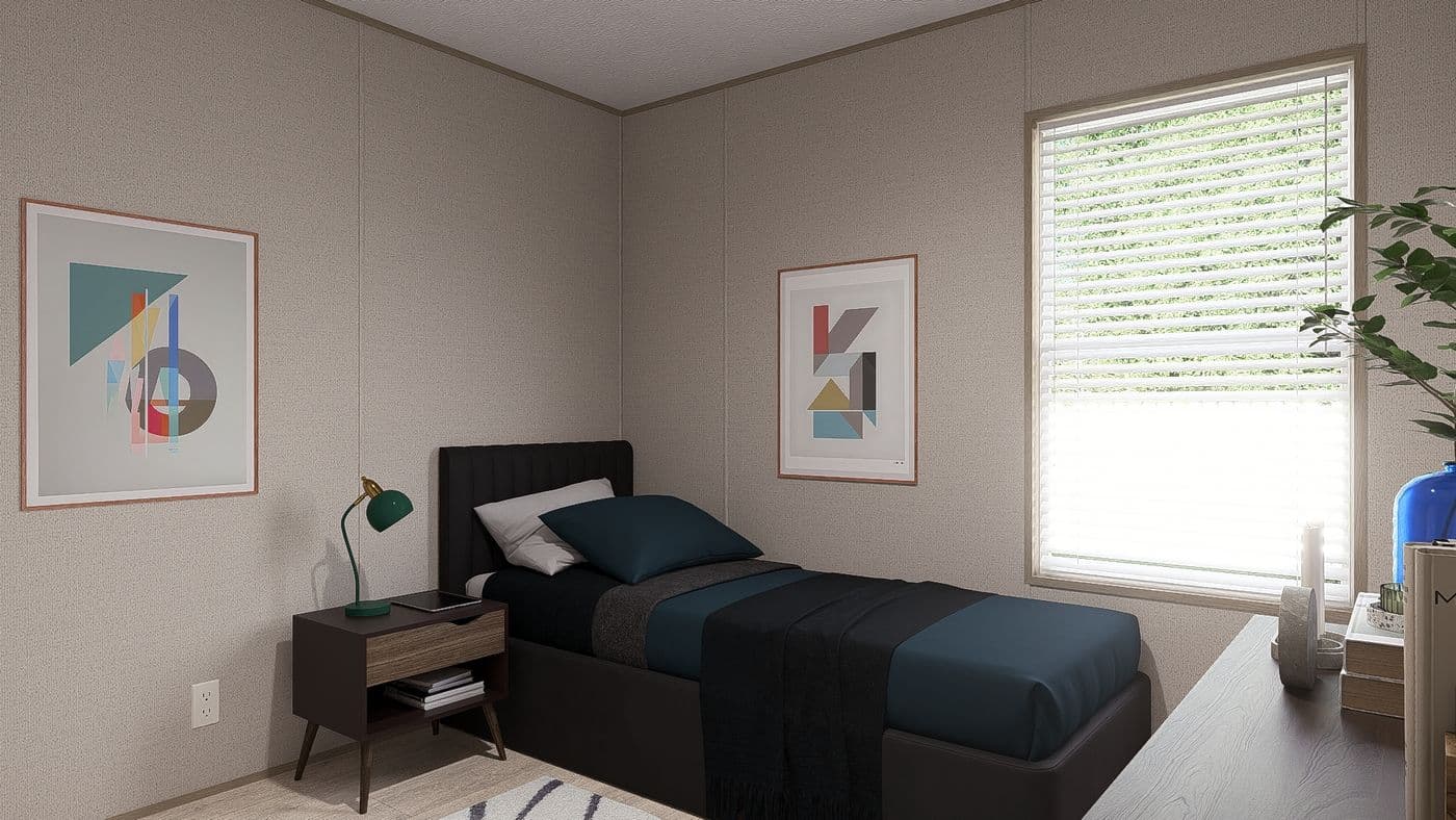 The BLAZER 66 B Bedroom. This Manufactured Mobile Home features 3 bedrooms and 2 baths.