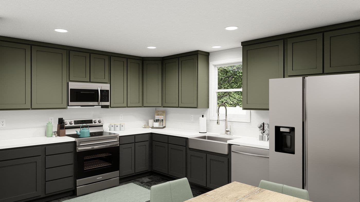 The DRM486F 48'              DREAM Kitchen. This Manufactured Mobile Home features 4 bedrooms and 2 baths.