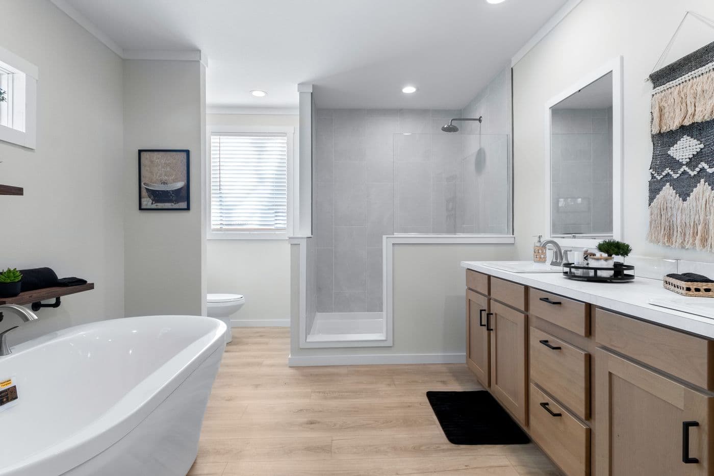 The THE DURANGO Primary Bathroom. This Manufactured Mobile Home features 3 bedrooms and 2 baths.