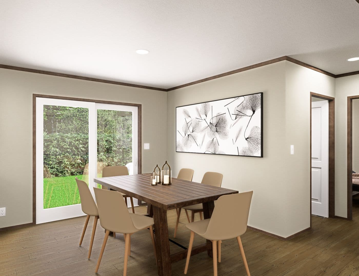 The RIO Dining Area. This Manufactured Mobile Home features 3 bedrooms and 2 baths.