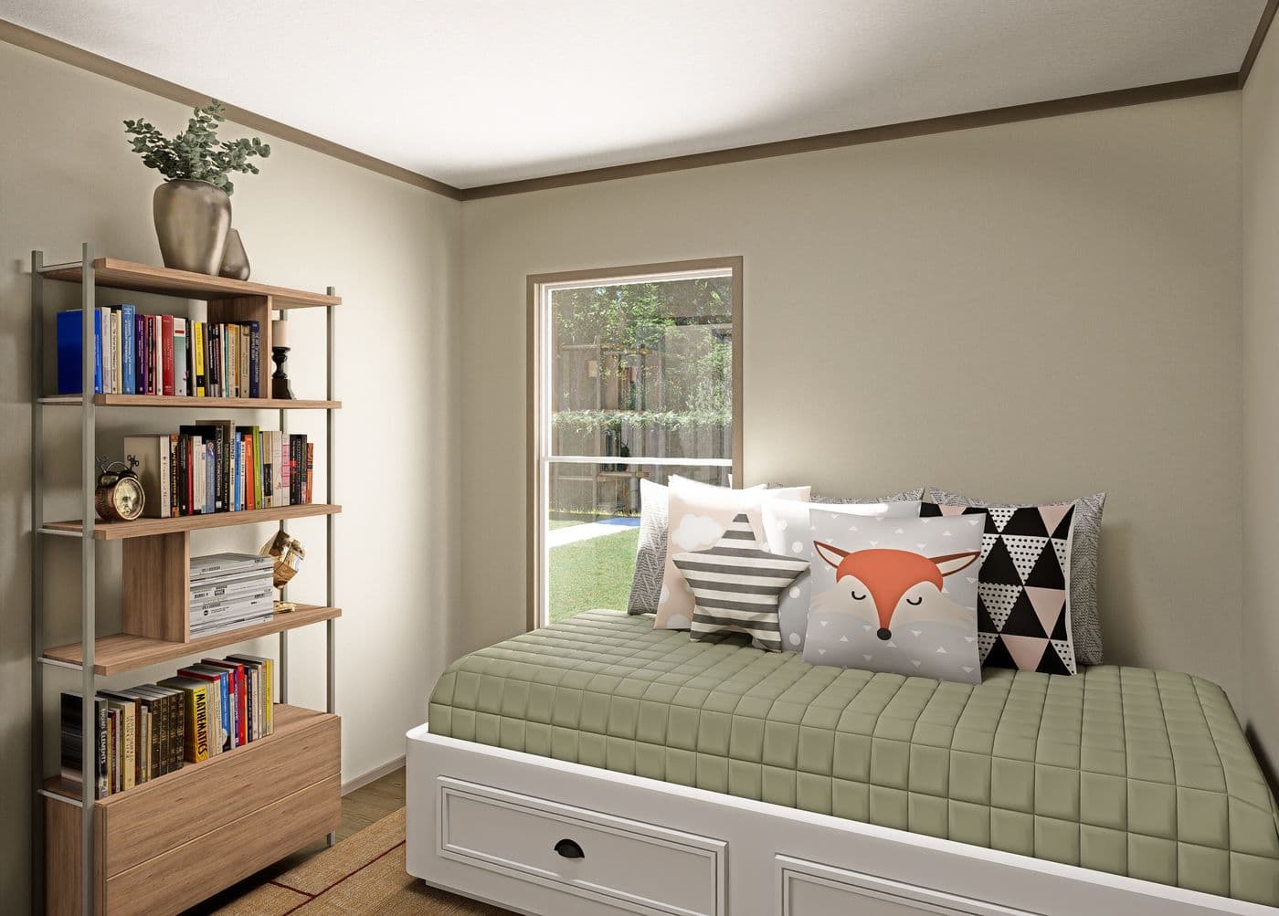The COOK Bedroom. This Manufactured Mobile Home features 3 bedrooms and 2 baths.