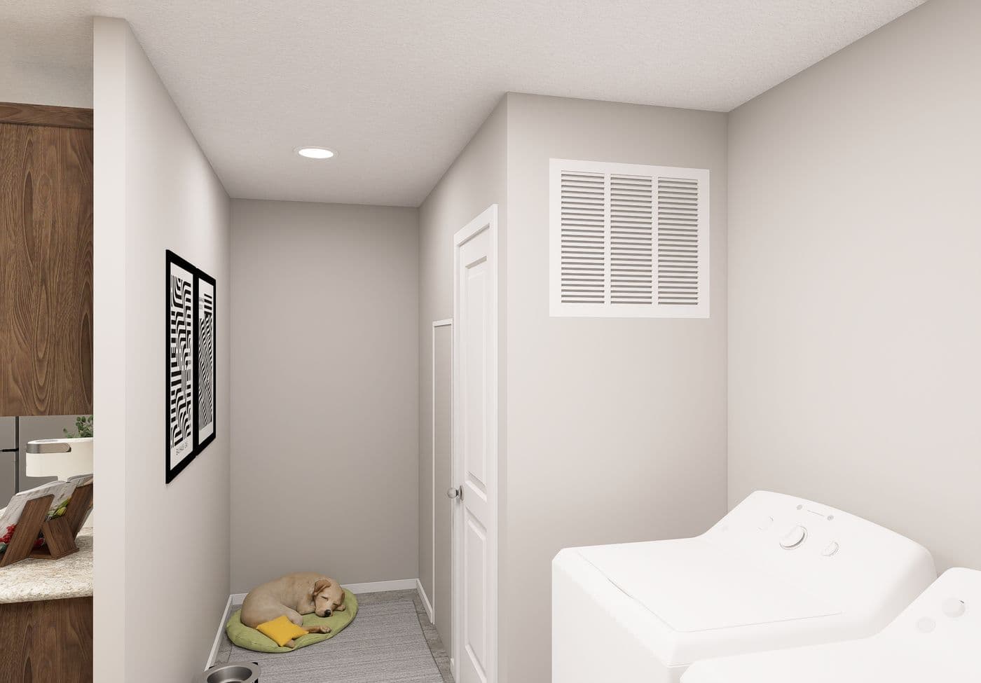 The SLE 681F Utility Room. This Manufactured Mobile Home features 4 bedrooms and 2 baths.