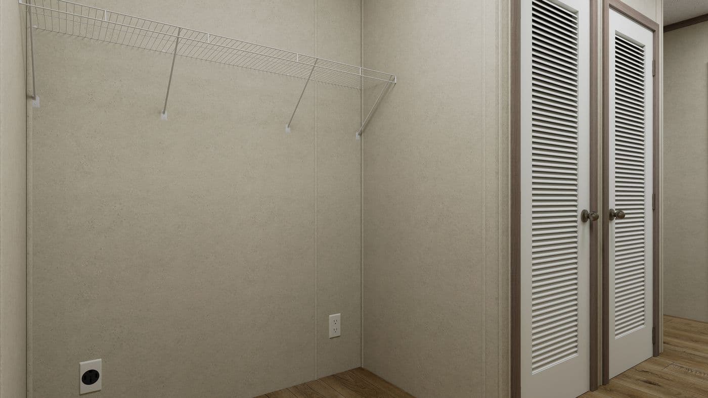 The 6016-CC03 HARBORVIEW 60 Utility Room. This Manufactured Mobile Home features 2 bedrooms and 2 baths.
