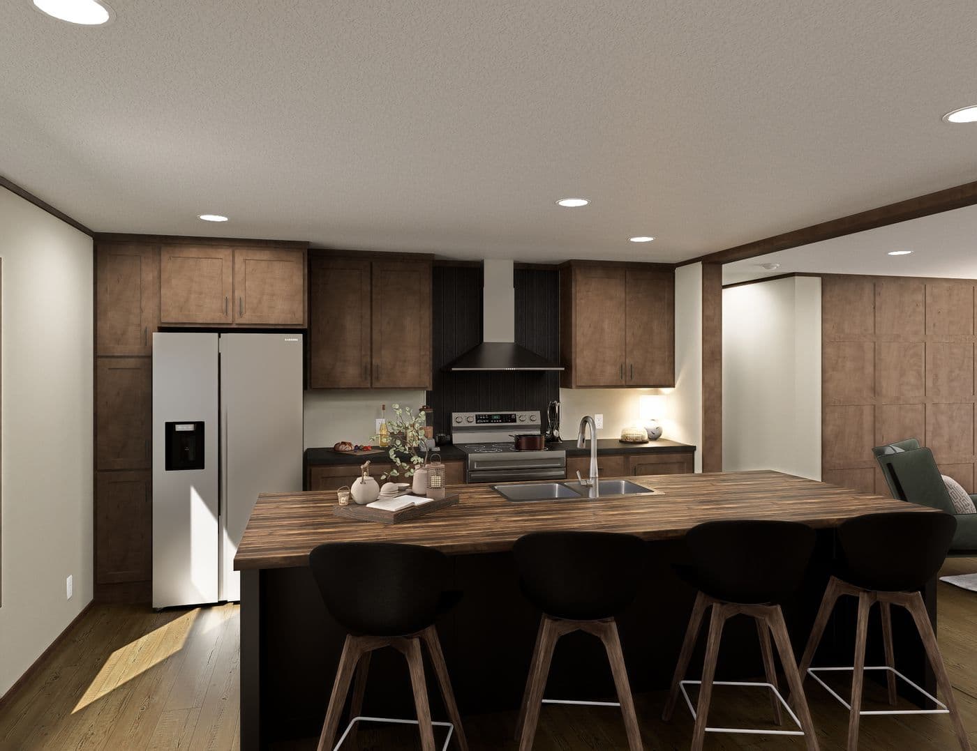 The EVEREST Kitchen. This Manufactured Mobile Home features 4 bedrooms and 2 baths.