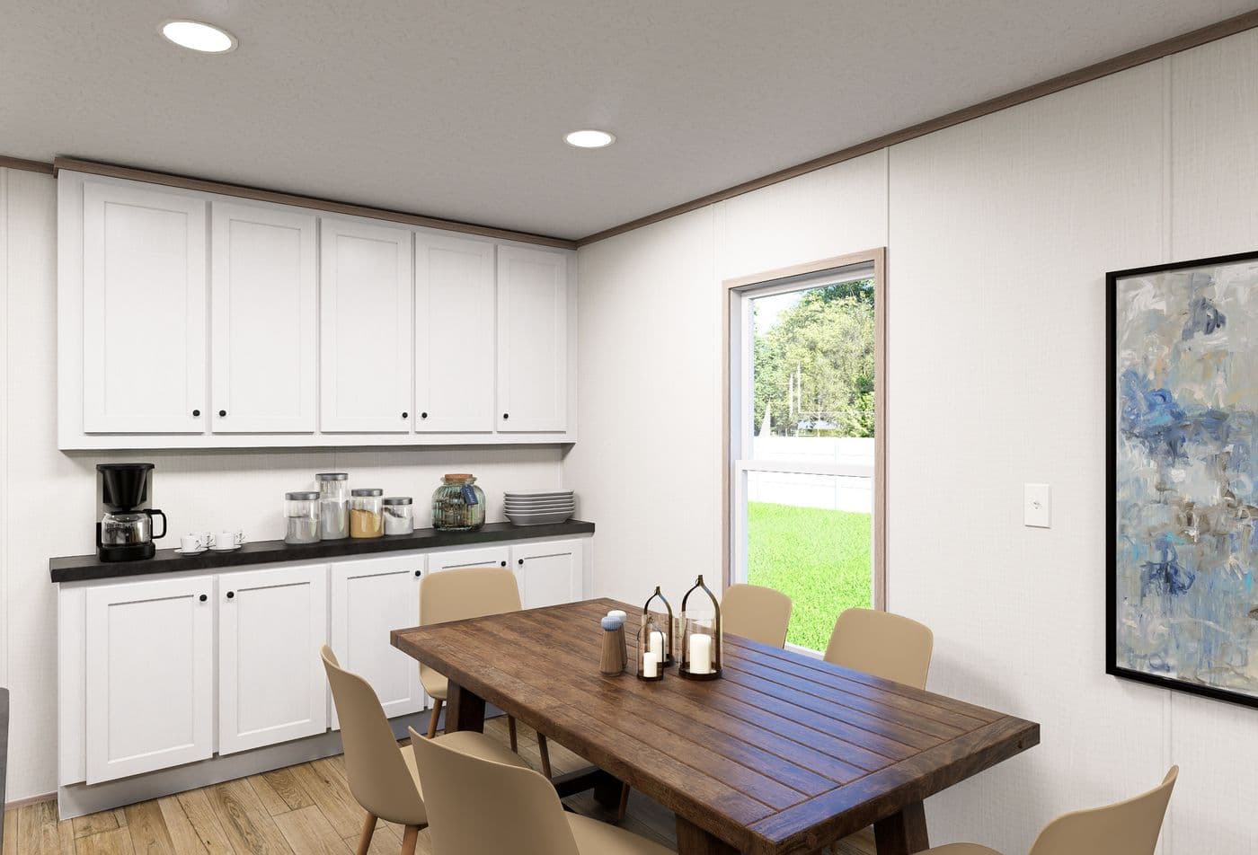 The OASIS Dining Area. This Manufactured Mobile Home features 3 bedrooms and 2 baths.