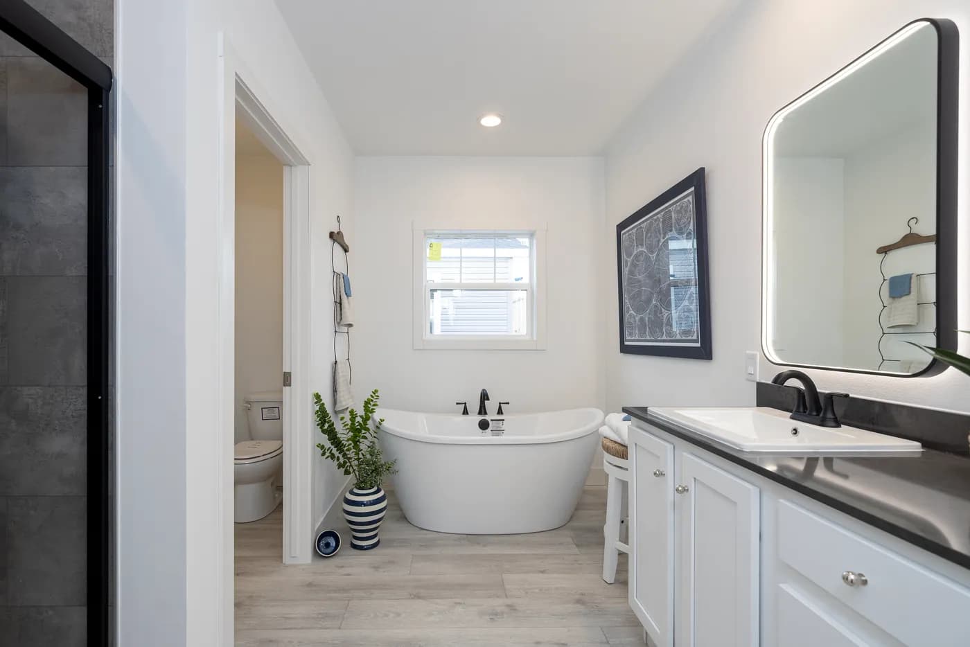 The WINSTON Primary Bathroom. This Manufactured Mobile Home features 3 bedrooms and 2 baths.