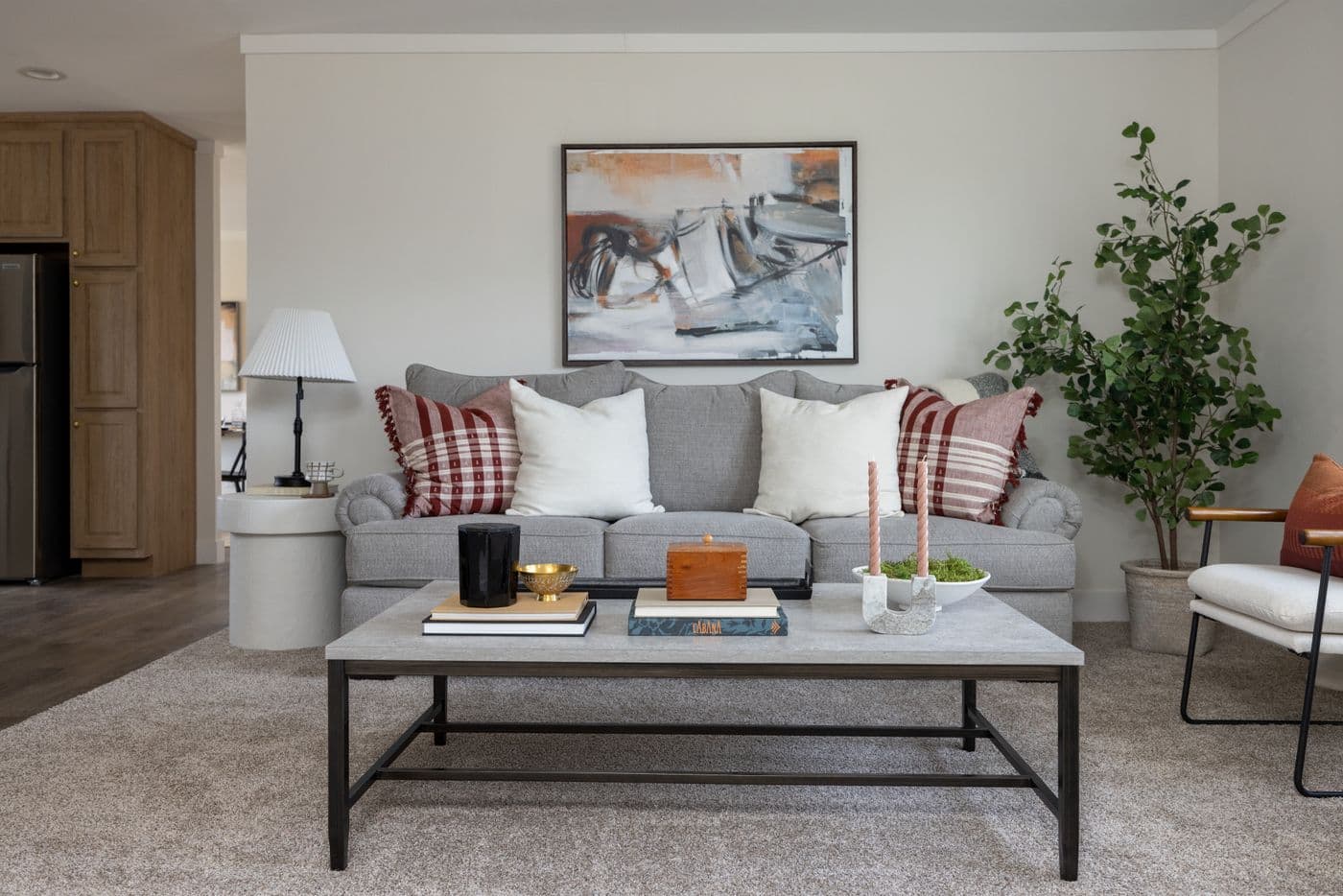 The LET IT BE Living Room. This Manufactured Mobile Home features 3 bedrooms and 2 baths.