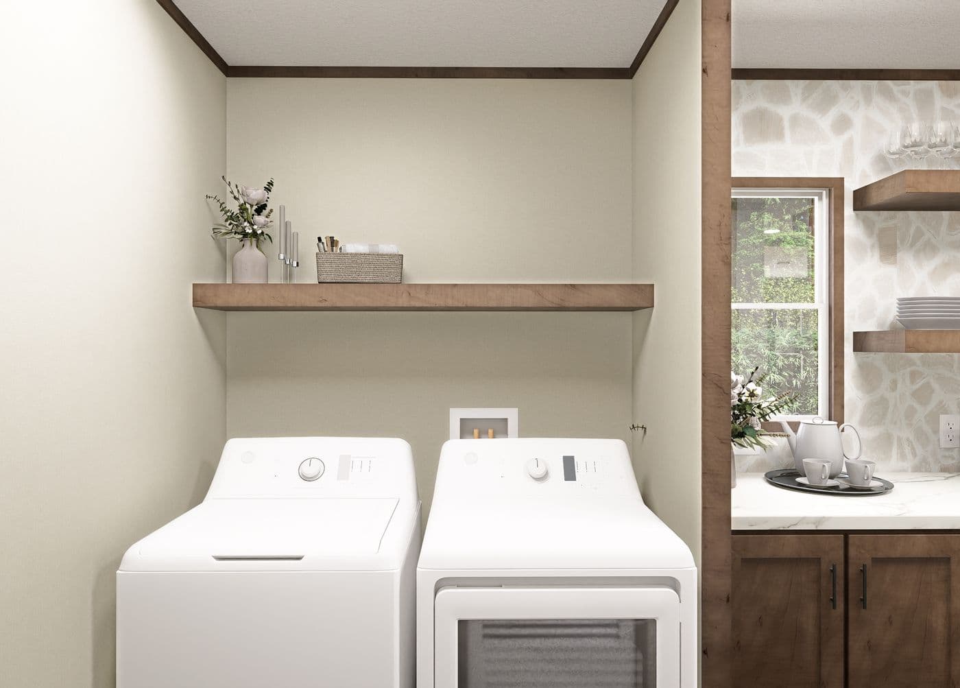 The DESOTO Utility Room. This Manufactured Mobile Home features 3 bedrooms and 2 baths.