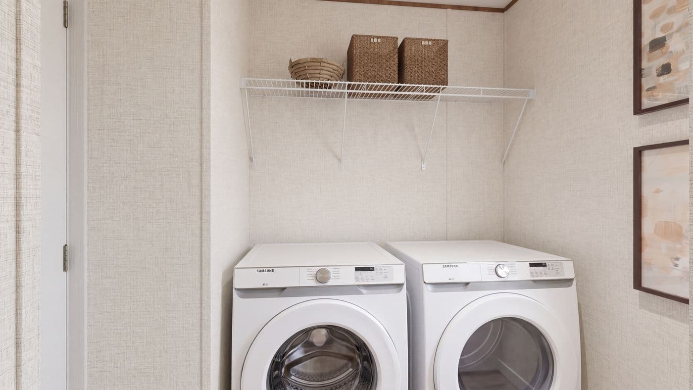 The SYCAMORE Utility Room. This Manufactured Mobile Home features 4 bedrooms and 2 baths.
