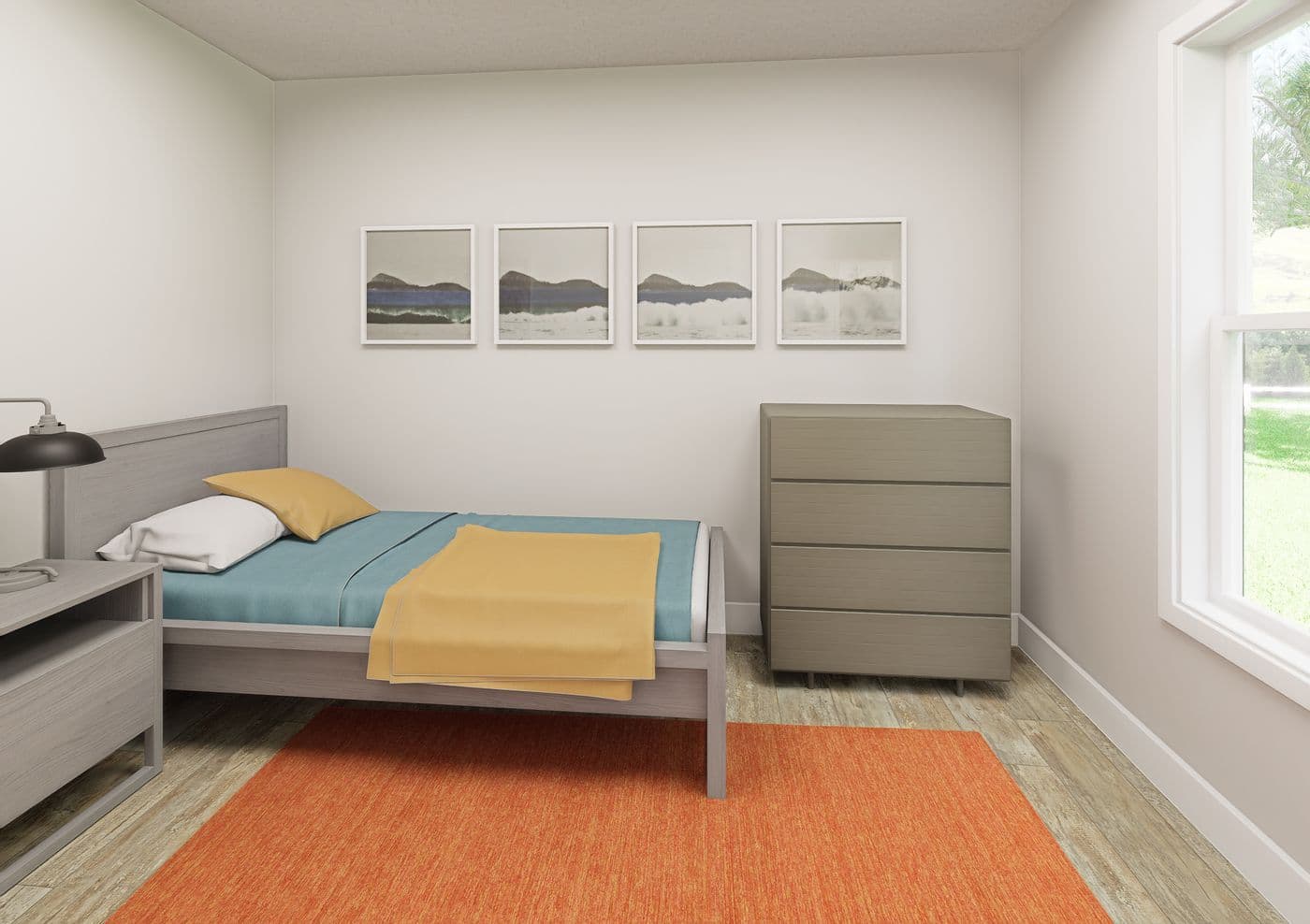 The ANNIVERSARY 1566 Guest Bedroom. This Manufactured Mobile Home features 2 bedrooms and 2 baths.