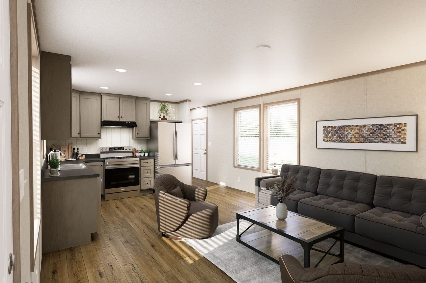 The 7016-CC01 CORNERSTONE 70 Foyer. This Manufactured Mobile Home features 3 bedrooms and 2 baths.