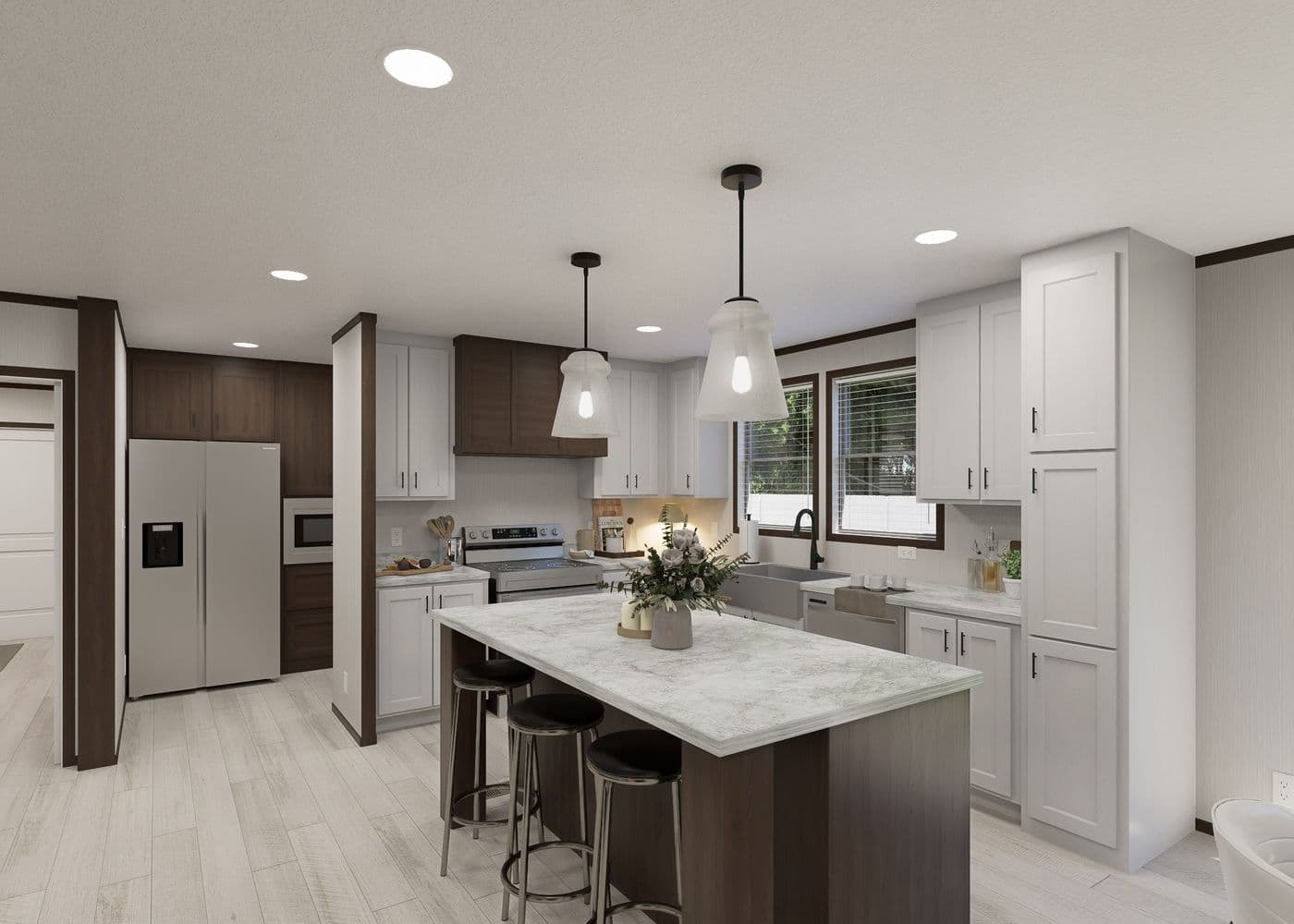 The SAPPHIRE Kitchen. This Manufactured Mobile Home features 4 bedrooms and 2 baths.