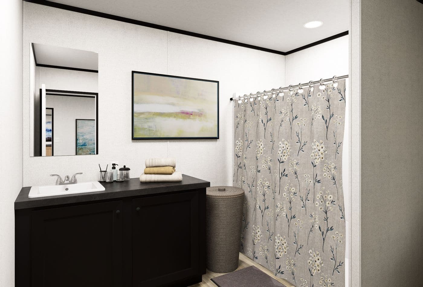 The OASIS Primary Bathroom. This Manufactured Mobile Home features 3 bedrooms and 2 baths.
