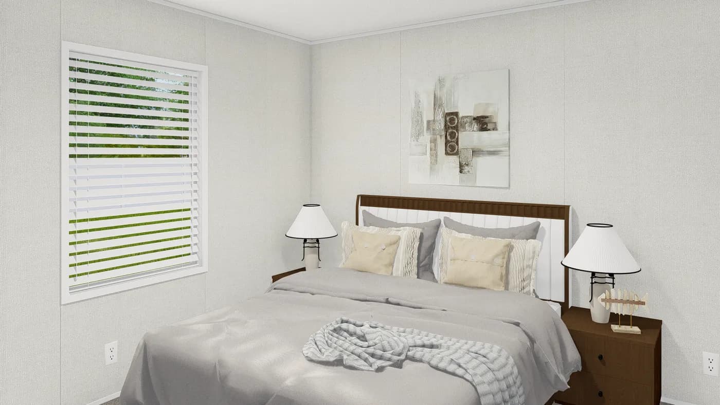 The GRAND LIVING 76 Bedroom. This Manufactured Mobile Home features 4 bedrooms and 2 baths.
