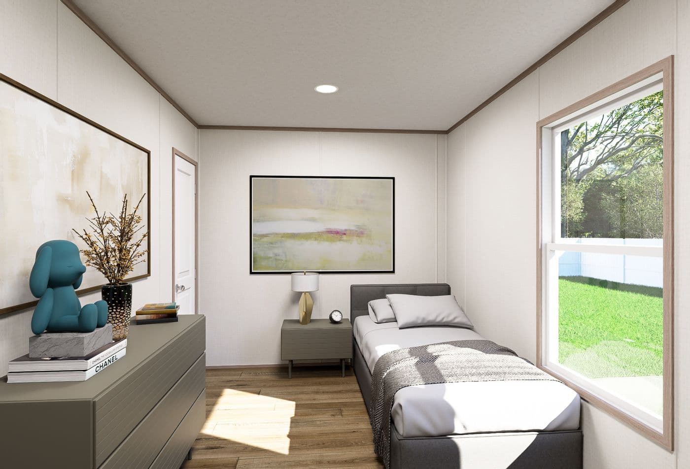 The OASIS Bedroom. This Manufactured Mobile Home features 3 bedrooms and 2 baths.