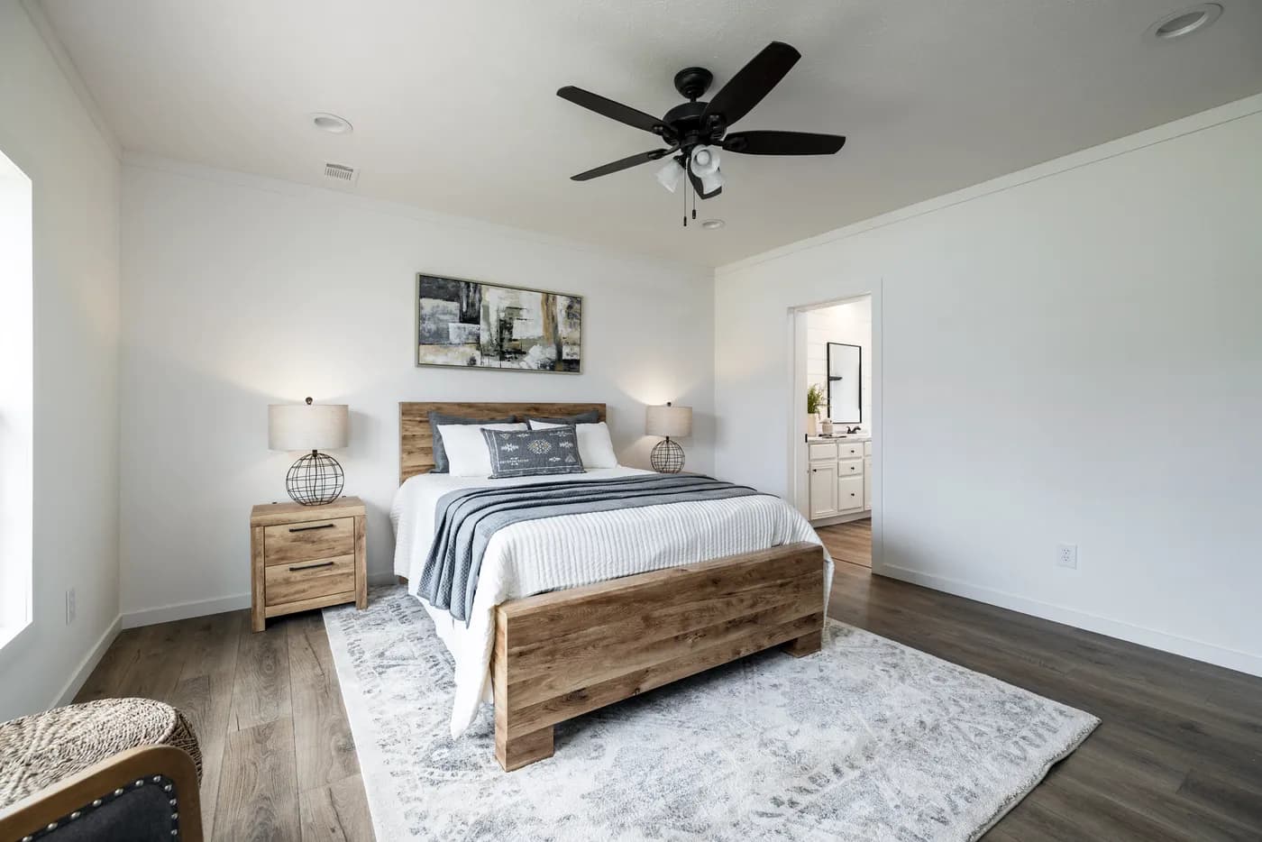 The THE ANNA FAE Primary Bedroom. This Manufactured Mobile Home features 3 bedrooms and 2 baths.