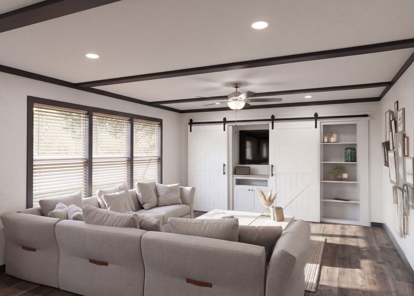 The THE FUSION 32H Den. This Manufactured Mobile Home features 5 bedrooms and 3 baths.